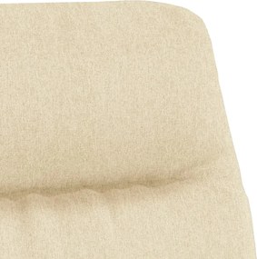 vidaXL Πολυθρόνα Relax Κρεμ Υφασμάτινη