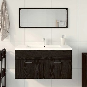 vidaXL Σετ Επίπλων Μπάνιου 2 pcs Μαύρη Οξυά 90 x 38.5 x 46 cm