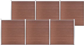 vidaXL Πάνελ Περίφραξης Καφέ 1045 x 186 εκ. από WPC