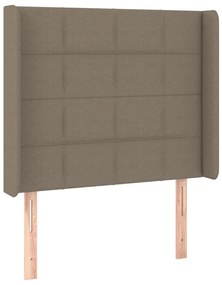 vidaXL Κρεβάτι Boxspring με Στρώμα &amp; LED Taupe 80x200 εκ. Υφασμάτινο