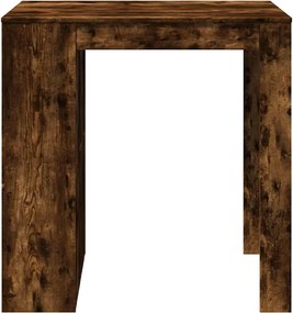 vidaXL Τραπέζι Μπαρ Καπνιστή Δρυς 102x70x103,5 εκ. Επεξεργ. Ξύλο