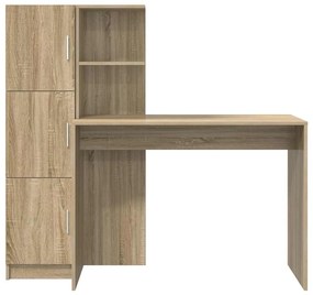 vidaXL Γραφείο 2 pcs Δρύς Sonoma