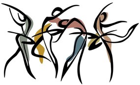 Διακοσμητικό Τοίχου Dance 279ENZ2635 97x56,5cm Multi Wallity Metal,Wood