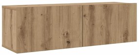 vidaXL Τηλεοπτική Κάβα Τοίχου 4 pcs artisan δρυς Μέγεθος: Μεσαίο