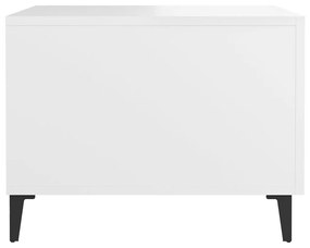 Τραπέζια Σαλονιού με Μεταλλικά Πόδια. Λευκά 50x50x40 εκ. - Λευκό