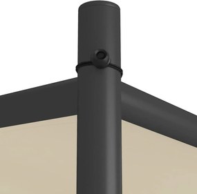 vidaXL Κιόσκι Μπεζ 3x3 μ. 180 γρ/μ² από Ύφασμα και Ατσάλι