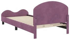 vidaXL Κρεβάτι Παιδικής Κρεβατοκάμαρας με Κεφαλάκι Μοβ 90 x 190 cm