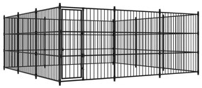 Κλουβί Σκύλου Εξωτερικού Χώρου 450 x 450 x 185 εκ. - Μαύρο