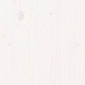 Ζαρντινιέρα Λευκή 60 x 60 x 60 εκ. από Μασίφ Ξύλο Πεύκου - Λευκό