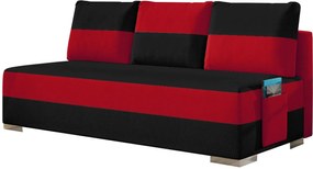 Καναπές - Κρεβάτι Atlas-Μαύρο - κόκκινο