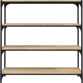 vidaXL Βιβλιοθήκη Sonoma Δρυς 100x33x100 εκ. Επεξεργ. Ξύλο &amp; Ατσάλι