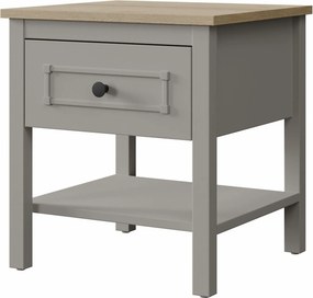 Κομοδίνο Γκρι / Δρυς PECLIBE 48.8x47.8x52.9