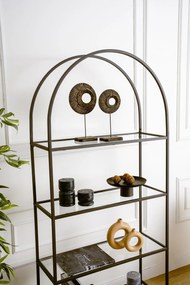 Bookshelf Mona - Black Glass Black