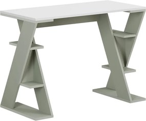 Γραφείο εργασίας Papillon Megapap χρώμα ash green - λευκό 106x50x75εκ