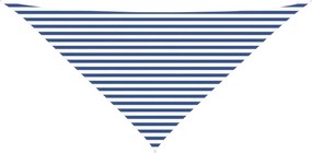 vidaXL Πανί σκιάς Μπλε και άσπρο 4 x 4 x 5,8 m 100% Πολυέστερ Οξφόρδη