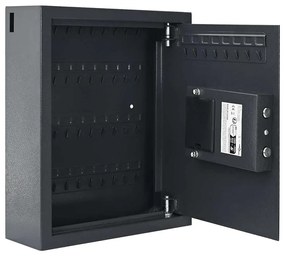 vidaXL Ψηφιακό Ασφαλές με κλειδαριά Γκρι 30 x 10 x 36.5 εκ. Ατσάλι
