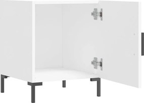 vidaXL Κομοδίνο Λευκό 40 x 40 x 50 εκ. από Επεξεργασμένο Ξύλο