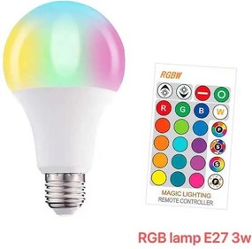 Λάμπα LED RGB - E27 - 3W - 313540