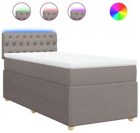 ΚΡΕΒΑΤΙ BOXSPRING ΜΕ ΣΤΡΩΜΑ TAUPE 80X200 ΕΚ. ΥΦΑΣΜΑΤΙΝΟ 3289594