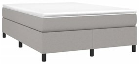 vidaXL Πλαίσιο Κρεβατιού Boxspring Ανοιχτό Γκρι 140x200 εκ. Υφασμάτινο