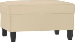 vidaXL Υποπόδιο Κρεμ 70 x 55 x 41 εκ. από Ύφασμα Μικροϊνών