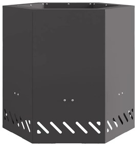 vidaXL Φωτιά Μαύρο 48 x 48 x 51 cm Κρύα έλαση από χάλυβα