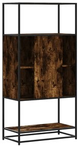 Highboard Καπνιστή δρυς 68x35x139 cm Κατασκευασμένο ξύλο - Καφέ