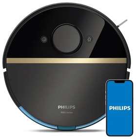 Philips XU7000/01 HomeRun Σκούπα Ρομπότ για Σκούπισμα &amp; Σφουγγάρισμα με Χαρτογράφηση και Wi-Fi Μαύρη