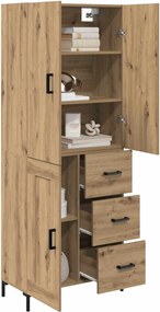 vidaXL Highboard Artisan Oak 69,5 x 34 x 180 εκ. Επεξεργασμένο ξύλο