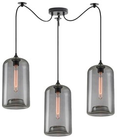 Φωτιστικό Οροφής  SE21-SM-19-30-BL3+ FEINT Smoked Glass Pendant+ - 77-8787 - 51W - 100W - 77-8787