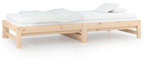 vidaXL Καναπές Κρεβάτι Συρόμενος 2x(90x190) εκ. Μασίφ Ξύλο Πεύκου
