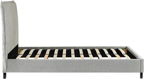 Κρεβάτι διπλό Majus pakoworld ύφασμα ανθρακί 160x200εκ