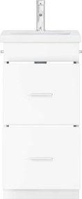 vidaXL Καθρέφτης μπάνιου με νιπτήρα Λευκό 42 x 40 x 84,5 εκ