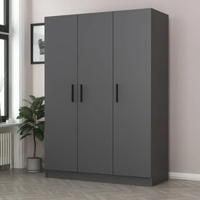 Τριφυλλη Ντουλαπα Ανθρακι KALEO 52x90x190