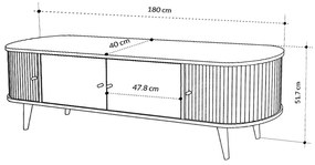 ΕΠΙΠΛΟ ΤΗΛΕΟΡΑΣΗΣ GENTLE MEGAPAP ΧΡΩΜΑ SAPPHIRE OAK 180X40X52ΕΚ.