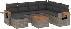 vidaXL Patio Sofa Set 7-θέσια Grey