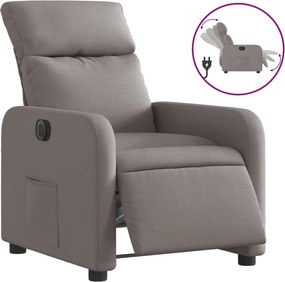 vidaXL Πολυθρόνα Ανακλινόμενη Ηλεκτρική Taupe Υφασμάτινη