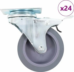 vidaXL Ρόδες Περιστρεφόμενες 24 τεμ. 125 χιλ.
