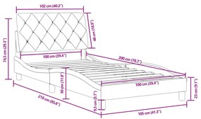 ΠΛΑΙΣΙΟ ΚΡΕΒΑΤΙΟΥ ΜΕ ΚΕΦΑΛΑΡΙ ΡΟΖ 100X200 ΕΚ. ΒΕΛΟΥΔΙΝΟ 3207910