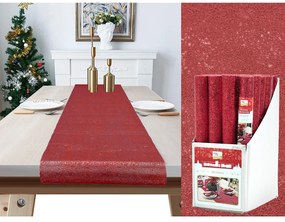 Χριστουγεννιάτικος Runner Τραπεζιού Κόκκινο 40x180cm