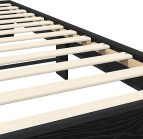 vidaXL Σκελετός Κρεβατιού Μαύρη Δρυς 80 x 200 cm Επεξεργασμένο Ξύλο