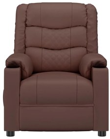 vidaXL Πολυθρόνα Ηλεκτρική Ανακλινόμενη Καφέ Συνθ. Δέρμα