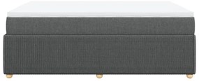 vidaXL Κρεβάτι Boxspring με Στρώμα Σκούρο Γκρι 140x200 εκ Υφασμάτινο
