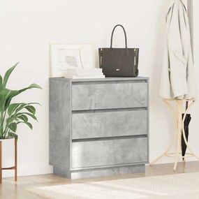 vidaXL Κομοδίνο Σκυρόδεμα Γκρι 71 x 34.5 x 75 εκ. Επεξεργασμένο ξύλο
