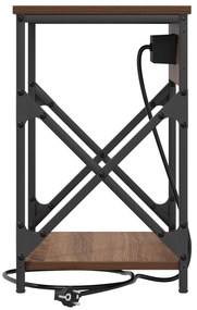 vidaXL Κομοδίνο Καφέ δρυς 41 x 31 x 51 εκ. Επεξεργασμένο ξύλο