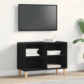 vidaXL Μαύρη ντουλάπα τηλεόρασης - 69.5x30x50 εκ, φτιαγμένη από επεξεργασμένο ξύλο