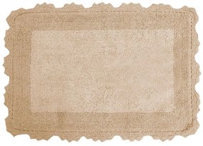 Πατάκι Μπάνιου Des. Lace Beige Anna Riska 50 X 80 50x80cm 100% Βαμβάκι