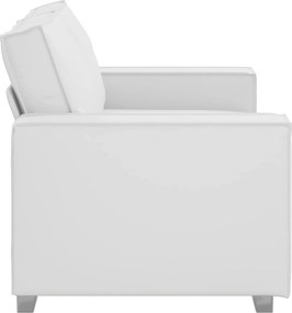 vidaXL Διθέσιος καναπές Λευκός 160 cm Τεχνητό Δέρμα