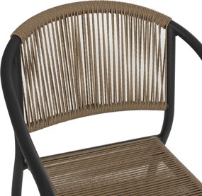 ΠΟΛΥΘΡΟΝΑ ΑΛΟΥΜΙΝΙΟΥ HM5856.02 ΑΝΘΡΑΚΙ ΜΕ ΣΧΟΙΝΙ PE WICKER 57x63x80 εκ.