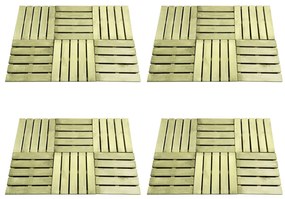 vidaXL Πλακάκια Deck 24 τεμ. Πράσινα 50 x 50 εκ. Ξύλινα